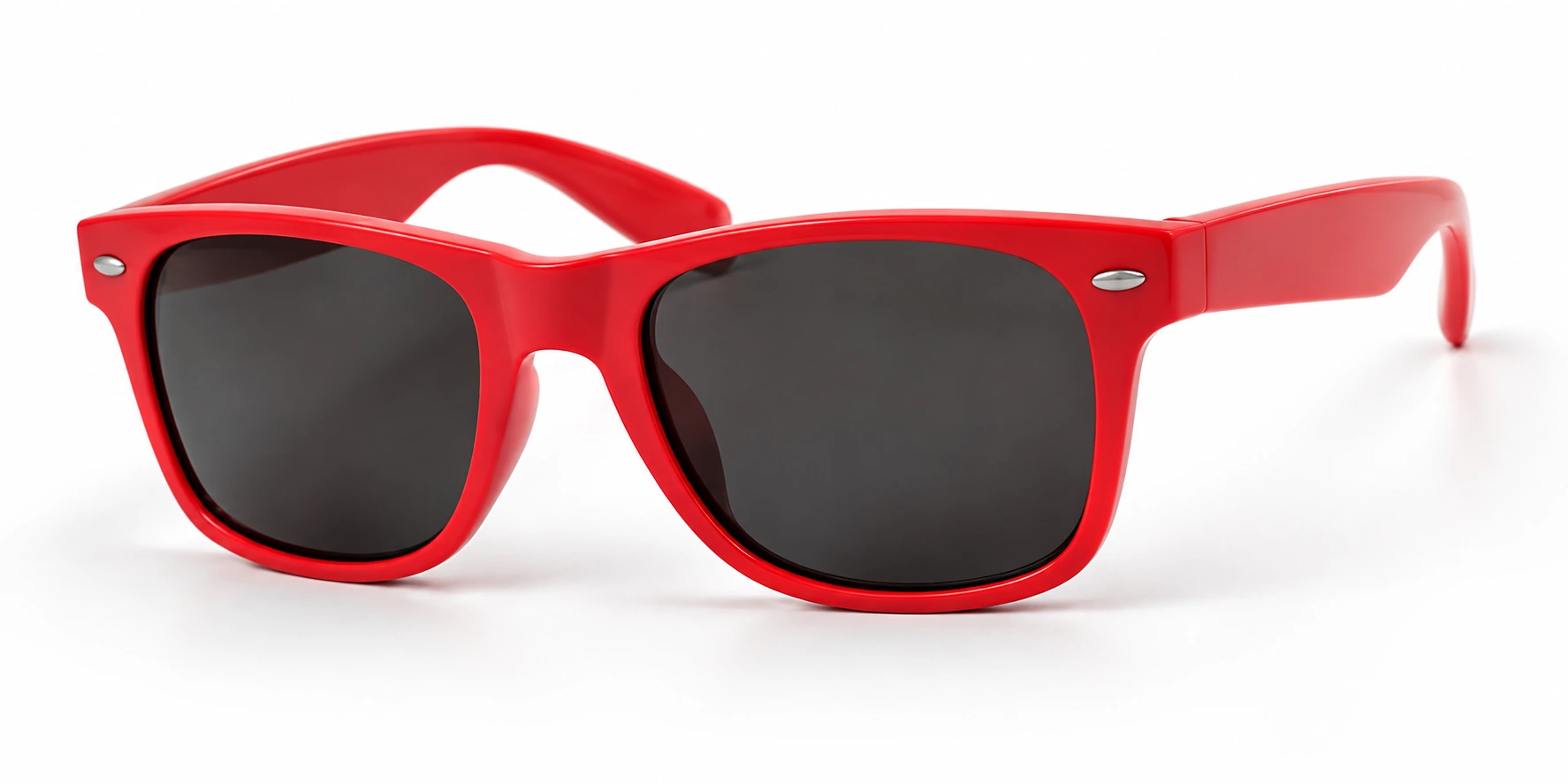 Red square sunglasses for frame and color selection